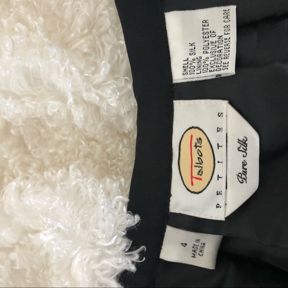 TALBOTS PURE SILK Embroidered LACE MIDi PETITES SKIRT - Picture 3 of 10